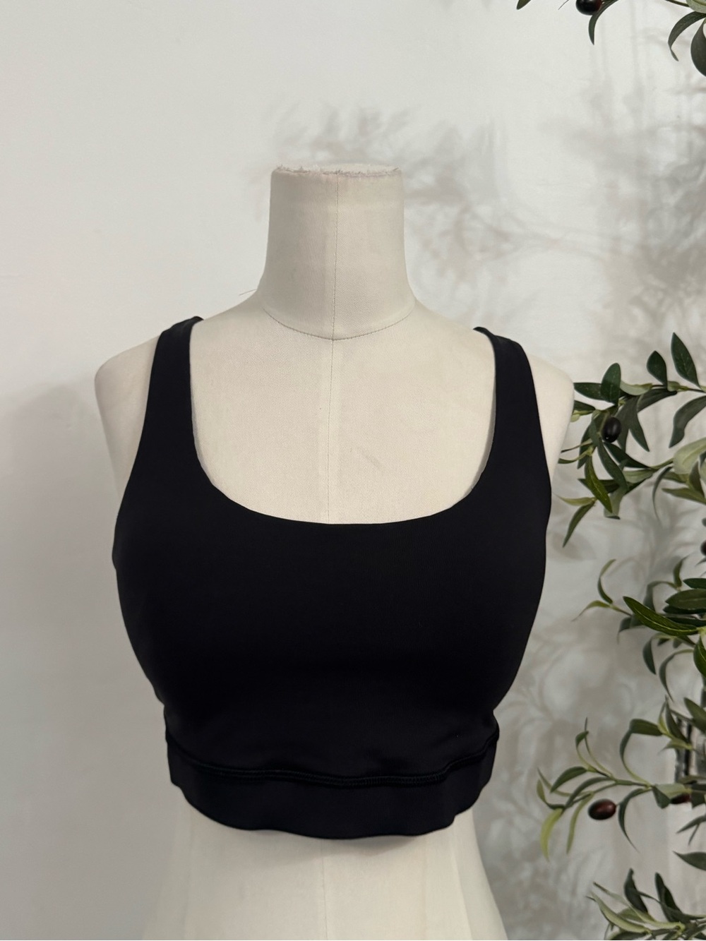 Lululemon Energy Bra Black Strappy Padded Sport Bra Size 8